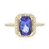 Image 3 : 14KT Yellow Gold 2.14ct Tanzanite and Diamond Ring