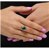 Image 5 : 14KT Yellow Gold 3.10ct Emerald and Diamond Ring