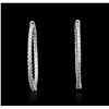 Image 3 : 14KT White Gold 1.03ctw Diamond Earrings