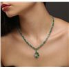 Image 2 : 14KT White Gold 30.81ctw Emerald and Diamond Necklace
