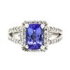 Image 1 : 14KT White Gold 1.85ct Tanzanite and Diamond Ring