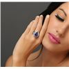 Image 1 : 14KT White Gold 7.40ct GIA Certified Tanzanite and Diamond Ring