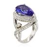 Image 8 : 14KT White Gold 7.40ct GIA Certified Tanzanite and Diamond Ring