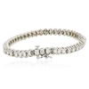 Image 2 : 14KT White Gold 4.28ctw Diamond Tennis  Bracelet