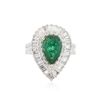 Image 3 : 14KT White and Yellow Gold 3.70ct Emerald and Diamond Ring