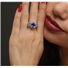 Image 4 : 14KT White Gold 3.88ct Tanzanite and Diamond Ring