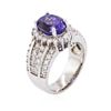 Image 6 : 14KT White Gold 3.88ct Tanzanite and Diamond Ring
