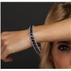 Image 4 : 14KT White Gold 21.50ctw Sapphire and Diamond Bracelet