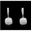 Image 3 : 14KT White Gold 1.38ctw Diamond Earrings