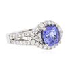 Image 2 : 18KT White Gold 2.55ct Tanzanite and Diamond Ring