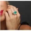 Image 5 : 14KT Yellow Gold 4.11ct Emerald and Diamond Ring