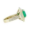 Image 6 : 14KT Yellow Gold 4.11ct Emerald and Diamond Ring