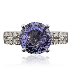 18KT White Gold 3.99ct Tanzanite and Diamond Ring