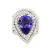 Image 3 : 18KT White Gold 6.53ct Tanzanite and Diamond Ring