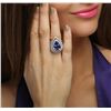 Image 5 : 18KT White Gold 6.53ct Tanzanite and Diamond Ring