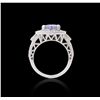 Image 7 : 14KT White Gold 3.61ct Tourmaline and Diamond Ring