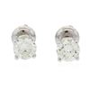 Image 1 : 14KT White Gold 1.22ctw Diamond Solitaire Earrings