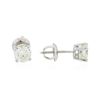 Image 2 : 14KT White Gold 1.22ctw Diamond Solitaire Earrings