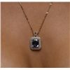 Image 5 : 14KT Yellow Gold 3.17ct Tanzanite and Diamond Pendant with Chain