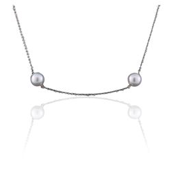 14KT White Gold Pearl Necklace