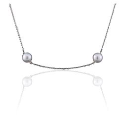 14KT White Gold Pearl Necklace