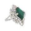 Image 4 : 14KT White Gold 13.22ct Emerald and Diamond Ring