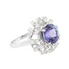 Image 2 : 14KT White Gold 3.36ct Tanzanite and Diamond Ring