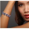 Image 5 : 14KT White Gold 30.24ctw Tanzanite and Diamond Bracelet