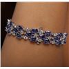 Image 6 : 14KT White Gold 30.24ctw Tanzanite and Diamond Bracelet