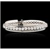 Image 3 : 14KT White Gold 8.47ctw Diamond Tennis  Bracelet