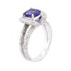 Image 7 : 14KT White Gold 1.42ct Tanzanite and Diamond Ring