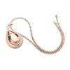Image 3 : 14KT Rose Gold 57.46ct GIA Certified Morganite and Diamond Pendant With Chain