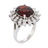 Image 7 : 14KT White Gold 5.66ct Garnet and Diamond Ring