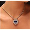 Image 2 : 14KT Yellow Gold 13.62ct Tanzanite and Diamond Necklace