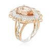 Image 6 : 14KT Two-Tone Gold 3.84ct Morganite and Diamond Ring