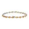 Image 4 : 14KT White Gold 7.54ctw Citrine and Diamond Bracelet