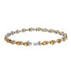 Image 7 : 14KT White Gold 7.54ctw Citrine and Diamond Bracelet