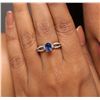 Image 1 : 18KT White Gold 1.27ct Sapphire and Diamond Ring
