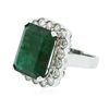 Image 4 : 14KT White Gold 11.74ct Emerald and Diamond Ring