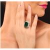 Image 5 : 14KT White Gold 11.74ct Emerald and Diamond Ring