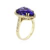 Image 6 : 14KT Yellow Gold GIA Certified 8.69ct Tanzanite and Diamond Ring