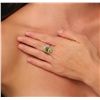 Image 3 : 14KT White Gold 4.14ct Peridot and Diamond Ring