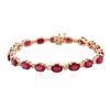 Image 3 : 14KT Rose Gold 17.82ctw Ruby and Diamond Bracelet