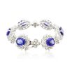 Image 2 : 14KT White Gold 20.94ctw Tanzanite and Diamond Bracelet