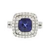 Image 1 : 14KT White Gold 2.99ct Sapphire and Diamond Ring