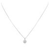 Image 3 : 14KT White Gold 1.08ctw Diamond Pendant With Chain