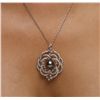Image 5 : 14KT White Gold Pearl and Diamond Pendant with Chain