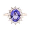 Image 1 : 14KT Rose Gold 2.06ct Tanzanite and Diamond Ring