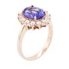 Image 6 : 14KT Rose Gold 2.06ct Tanzanite and Diamond Ring