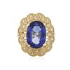 Image 3 : 14KT Yellow Gold 7.38ct Tanzanite and Diamond Ring